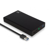 CAJA DISCO EXTERNO SATA 3.5" USB 3.2 NEGRO EWENT