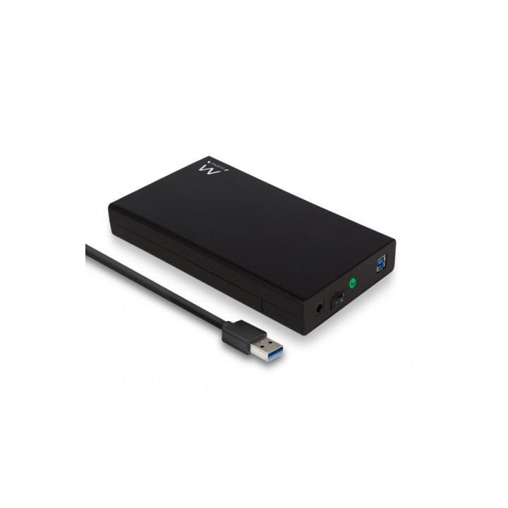 CAJA DISCO EXTERNO SATA 3.5" USB 3.2 NEGRO EWENT