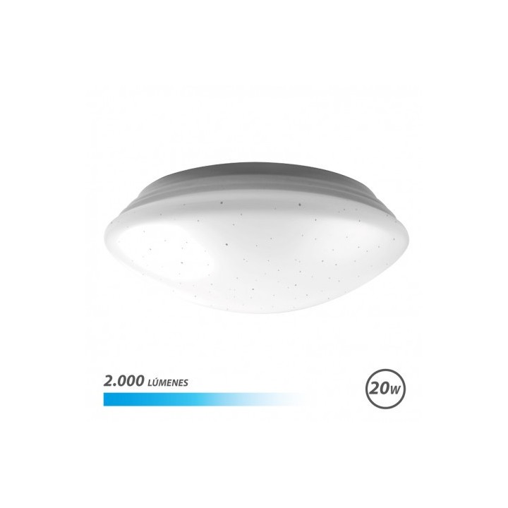 APLIQUE LED TECHO REDONDO 20W 2000LM LUZ FRIA SERIE SATURNO ELBAT