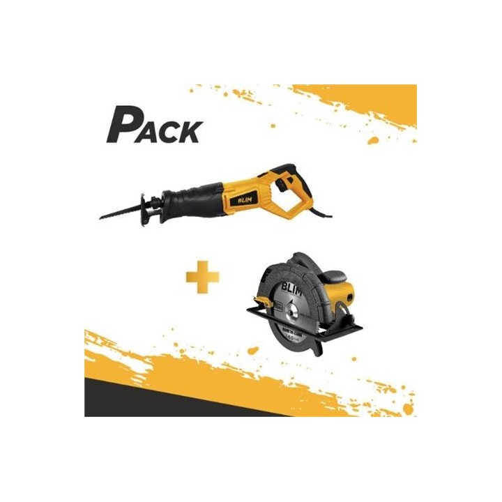 PACK SIERRA CIRCULAR 2200W 235MM + SIERRA SABLE 900W AJUSTE HOJA BLIM