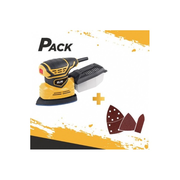 PACK LIJADORA MULTIFUNCIÓN 180W + JUEGO DE 36 LIJAS BLIM