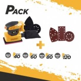 PACK MULTILIJADORA 3 PLACAS 20V 2AH + JUEGO DE 36 LIJAS BLIM